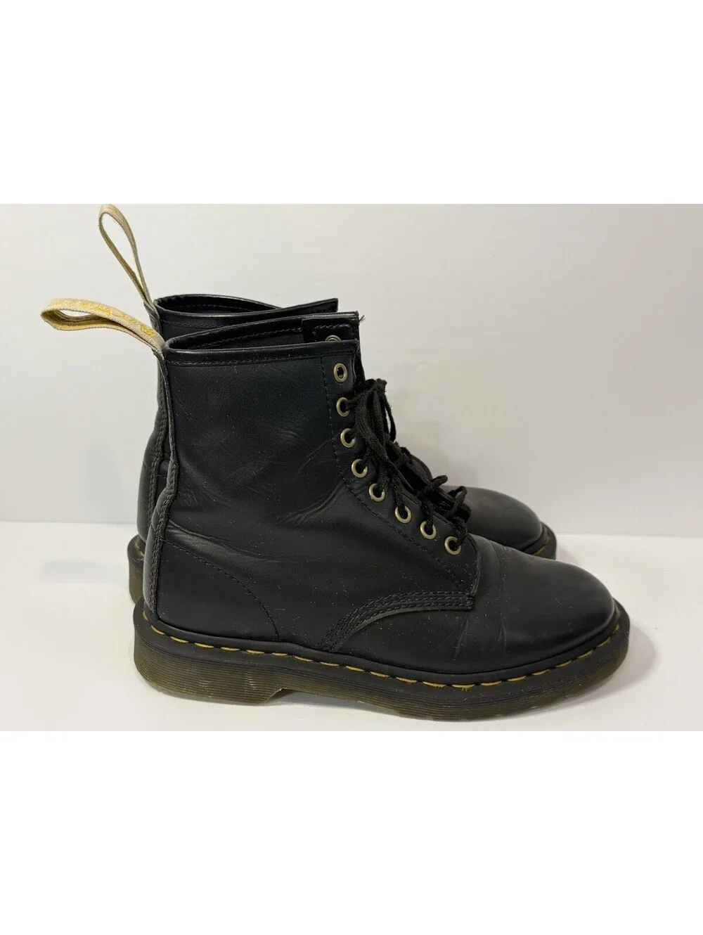 Dr. Doc Martens Men’s 7 Womens 8 Zavala Black Leather Combat Boots EU 39